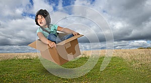 Imagination, Playtime, Fun, Girl, Flying photo