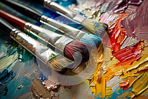 Imaginative Art multicolored splatter drawing tools. Generate ai