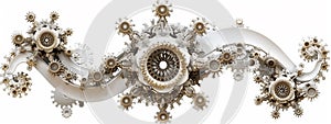 Imaginative cogwheels. White background photo