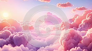 This imaginative podium backdrop captures the essence of daydreaming with a whimsical dreamscape featuring soft fluffy