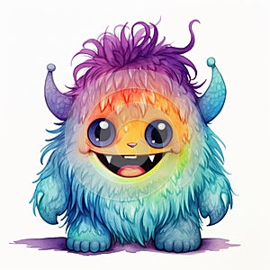 Imaginative Watercolor Monster Dreams Big