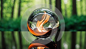 imagine a captivating scene where a crystal ball perfe ai generated