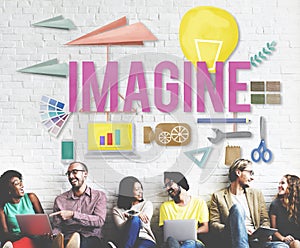 Imagine Creative Dream Expect Ideas Vision Concept