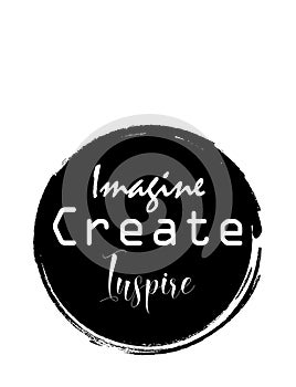 Imagine creative inspire lettering