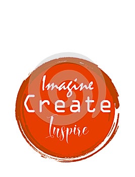 Imagine creative inspire lettering