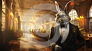 Imagine a dapper rabbit