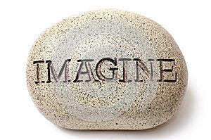 Imagine engraved on a rock.