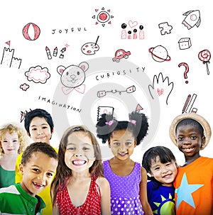 Imagine Kids Freedom Education Icon Conept