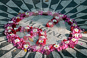 Imagine Mosaic, Strawberry Fields in Central Park, Manhattan, New York City, New York State, U.S.A.