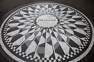 Imagine mosaic in Strawberry Fields. Central Park. New York City. USA