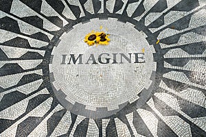 The Imagine mosaic at Strawberry Fields in