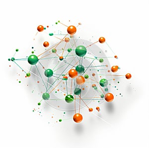 Imaginery net of connection with round nodes and small subconnections abstract