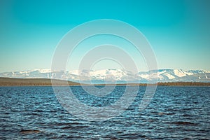 Imandra Lake and Hibiny mountains Northern Landscape