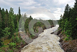 Imatra, Finland. River Vuoksa