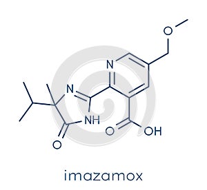 Imazamox herbicide molecule. Skeletal formula