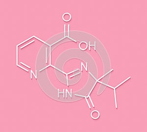 Imazapyr herbicide molecule. Skeletal formula.