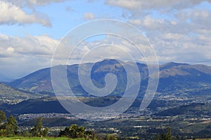 Imbabura and Otavalo from Cuicocha Laguna