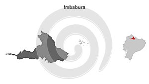 Imbabura outline map photo