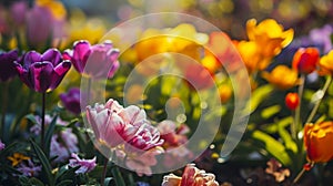 Imbibe the lively atmosphere of spring by capturing the vibrant colors of blossoming flowers.