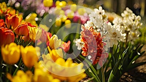 Imbibe the lively atmosphere of spring by capturing the vibrant colors of blossoming flowers.