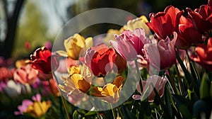 Imbibe the lively atmosphere of spring by capturing the vibrant colors of blossoming flowers.