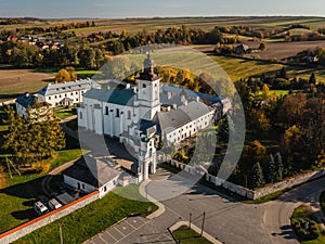 Imbramowice, Premonstratensian monastery, aerial photo
