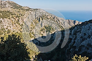 Imbros gorge from a high viewpoint, island of Crete