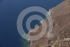 Imerovigli, Santorini, Greece - October 22, 2014: Skaros Rock. Caldera View - Immagine photo