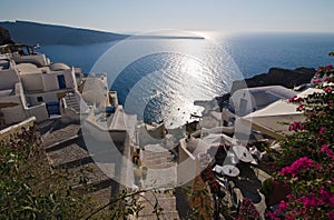 Imerovigli and sea - Santorini photo