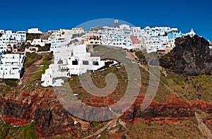 Imerovigli village at Santorini island, Greece photo