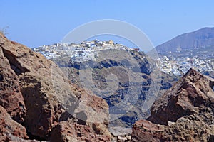 Imerovigli village on Santorini photo