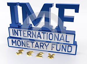 IMF - International Monetary Fund, World Bank - 3D Render