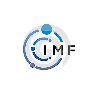 IMF letter technology logo design on white background. IMF creative initials letter IT logo concept. IMF letter design