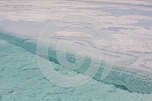 View of the water and salt