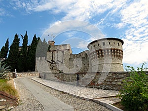 View of the Brescia ancient Castle