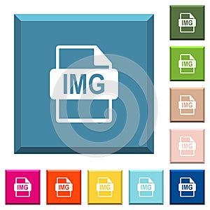 IMG file format white icons on edged square buttons photo
