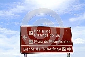 Plaque, Pirangi do Norte beach, Rio Grande do Norte photo