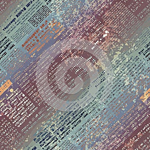 . Imitation of old newspaper, text is unreadable