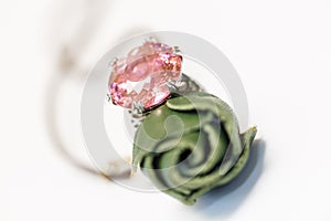 Imitation pink diamond imitation