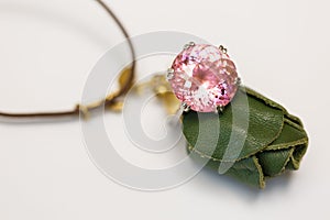 Imitation pink diamond imitation