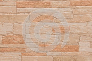 Imitation Stone Tile Wall Texture Orange-Brown Abstract Pattern Background Surface