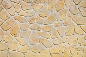 Imitation stone wall closeup