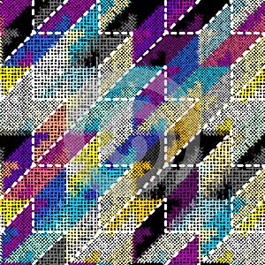 Imitation of a texture of rough canvas. Seamless pattern.