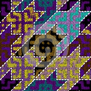 Imitation of a texture of rough canvas. Seamless pattern.