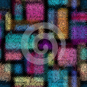 Imitation of a texture of rough canvas. Seamless pattern.