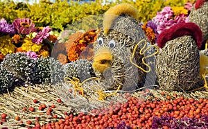 Imitative chicken and flowers