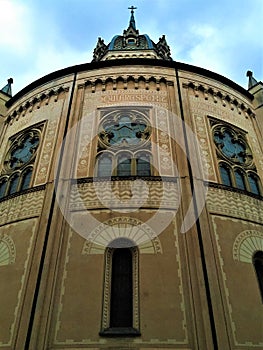 Immaculate Heart of Mary Church in Turin city, Italy. Liberty style architecture
