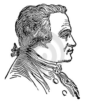 Immanuel Kant, vintage illustration