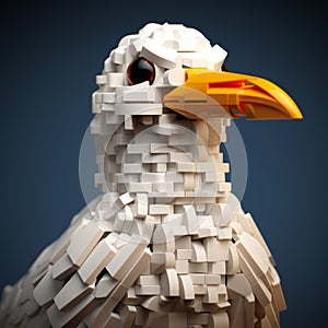 Immerse In The Intricate World Of Archie\'s 3d Lego Seagull photo