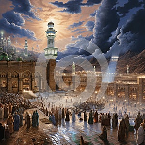 Astonishing wallpaper: Mecca& x27;s Majesty - Pilgrims circumambulating the Kaaba during Hajj photo